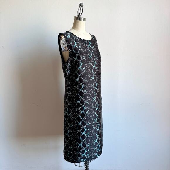 DIANE VON FURSTENBERG Bold Print Black 2 Piece Set - Sheath Dress & Jacket - Picture 3 of 15